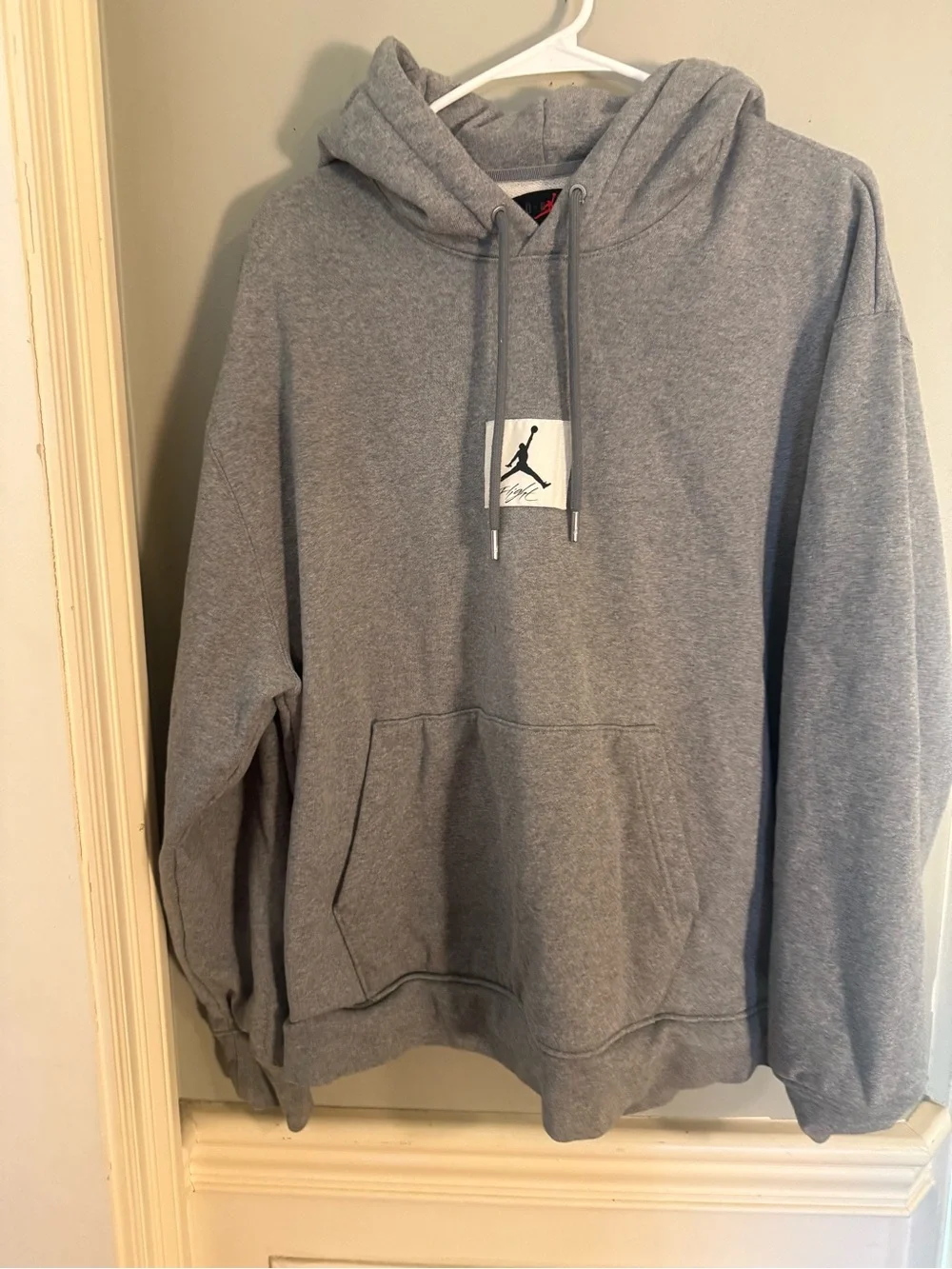 Jordan Flight Gray Pullover Hoodie XL Men’s Jumpman Fleece Sweatshirt Logo